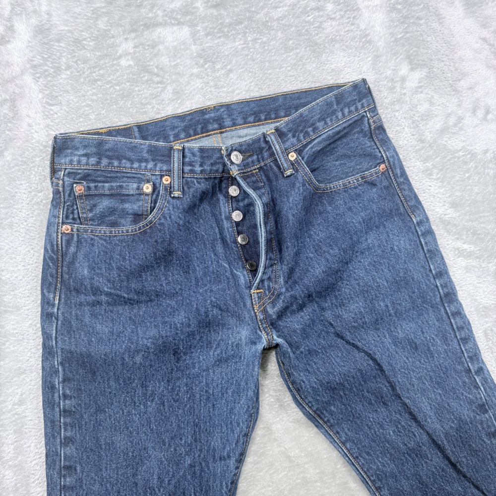 Levi's 501 Original Fit Jeans Mens 33x30 Blue Denim Straight Leg Button Fly